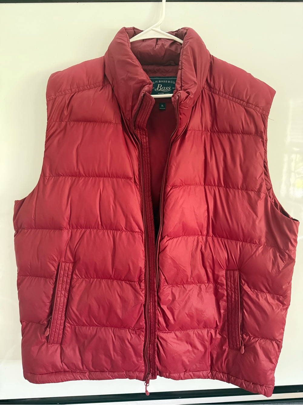 G.H. Bass Maroon Red Puffer Vest - XL